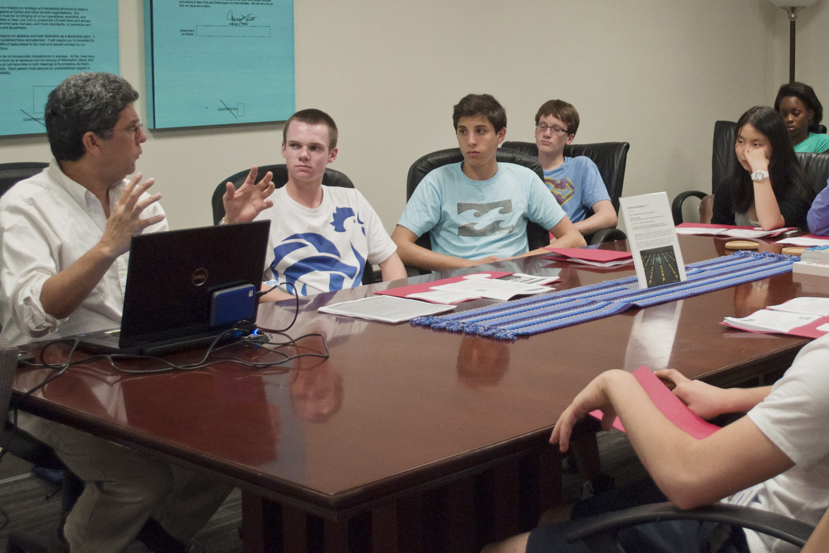 Photo of students at a lecture at the National Archives