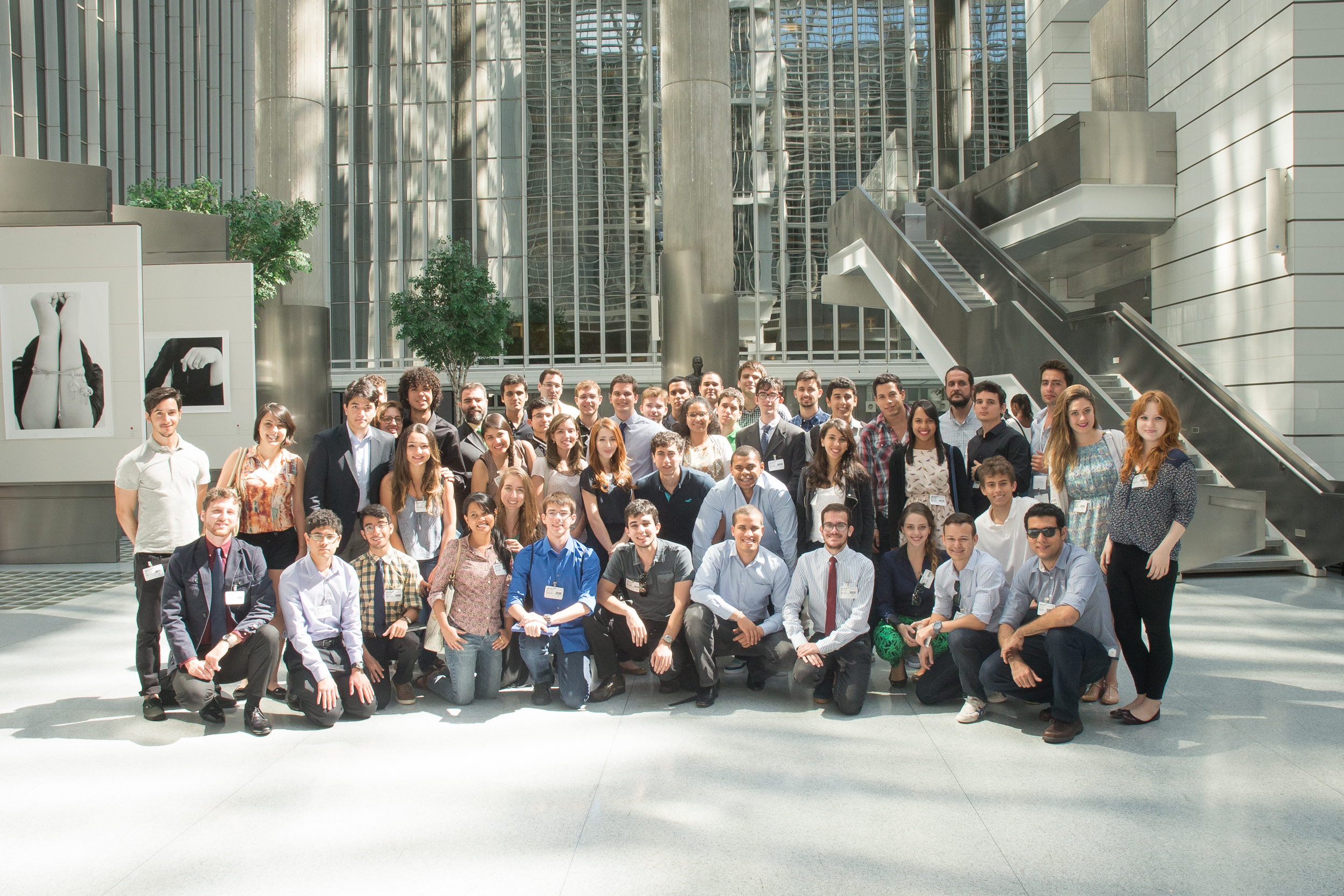 Group of students posing for a photo during a visit to the World Bank