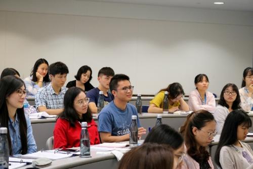 Visiting International students sitting in a classroom